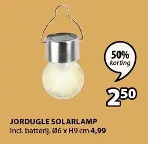 Jysk Jordugle solarlamp 50% Korting aanbieding