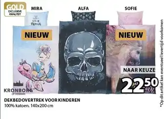 Jysk Dekbedovertrek voor kinderen 140x200 Cm aanbieding