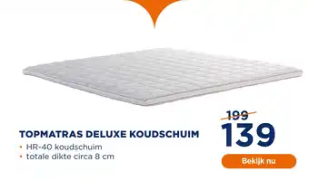 TotaalBED Topmatras deluxe koudschuim aanbieding