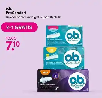 DA o.b. procomfort aanbieding