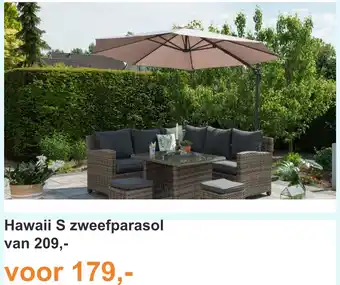 Tuinmeubelland Hawaii s zweefparasol aanbieding