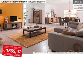 Woonsquare Compleet interieur berlin industrial tabacco aanbieding