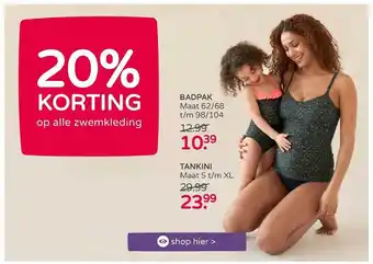 Prenatal Badpak of tankini 20% Korting aanbieding