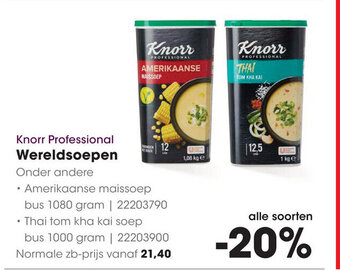 HANOS Knorr Professional Wereldsoepen aanbieding