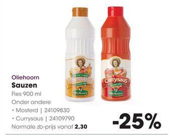 HANOS Oliehoorn Sauzen aanbieding