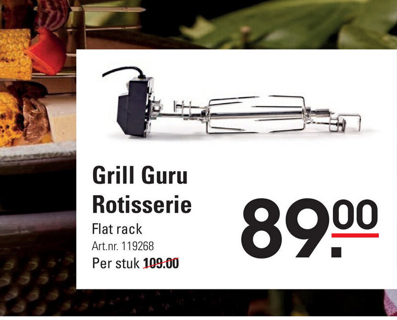 Grill Guru Rotisserie aanbieding bij De Kweker