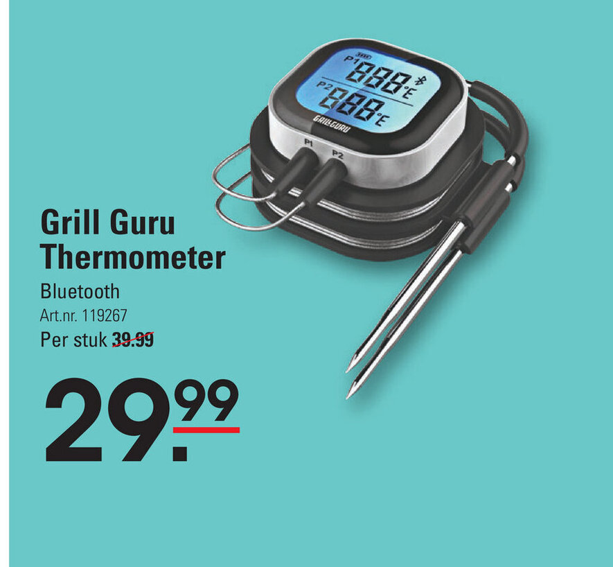 Grill Guru Thermometer aanbieding bij De Kweker