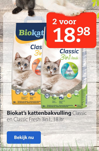 Pets Place Biokat's kattenbakvulling aanbieding