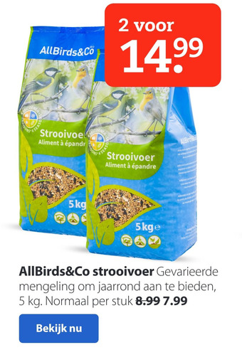 Pets Place AllBirds&Co strooivoer aanbieding