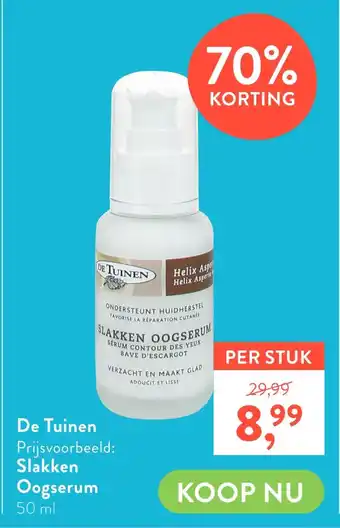 Holland & Barrett De tuinen slakken oogserum aanbieding