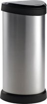 Bol.com Curver Decobin Push Prullenbak - 40L - Metallic - Recycled Kunststof aanbieding