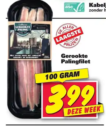 Nettorama Gerookte palingfilet 100 gram aanbieding