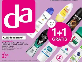 DA Alle deodorant aanbieding