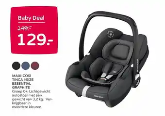 Prenatal Maxi-cosi tinca i-size essential graphite autostoel aanbieding