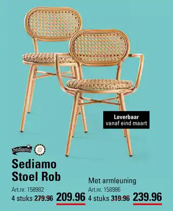 Sligro Sediamo stoel rob aanbieding