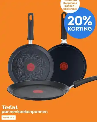 Blokker Tefal pannenkoekenpannen aanbieding