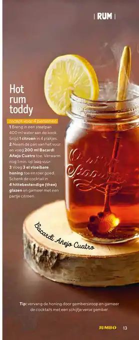 Jumbo Hot rum toddy recept voor 4 personen aanbieding