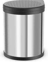 Bol.com Hailo Compact-Box M Prullenbak - 15 l - Inbouwprullenbak - RVS aanbieding