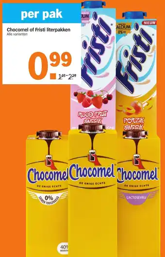 Albert Heijn Chocomel of Fristi literpakken aanbieding