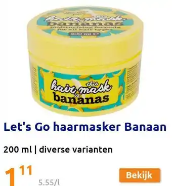 Action Let's Go haarmasker Banaan aanbieding