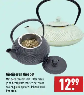 ALDI Gietijzeren theepot 0.8L aanbieding