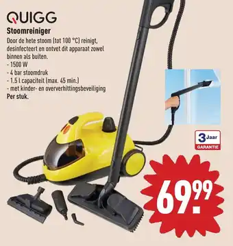 ALDI Quigg Stoomreiniger 1500W aanbieding