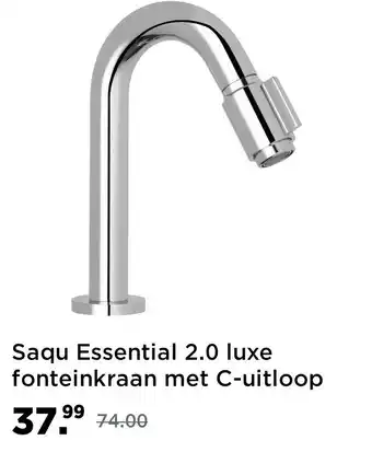 Saniweb Saqu Essential 2.0 luxe fonteinkraan met C-uitloop chroom aanbieding