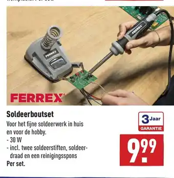 ALDI Ferrex Soldeerboutset 30W aanbieding