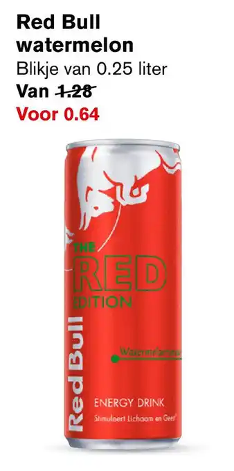 Hoogvliet Red Bull watermelon aanbieding