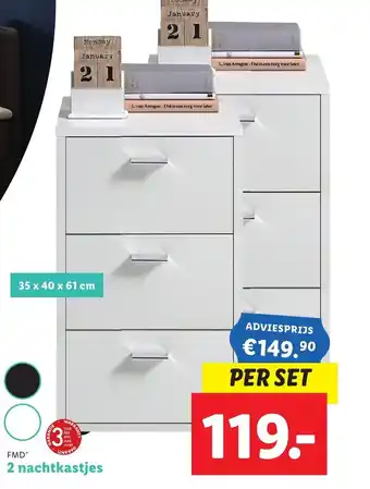 Lidl 2 nachtkastjes aanbieding