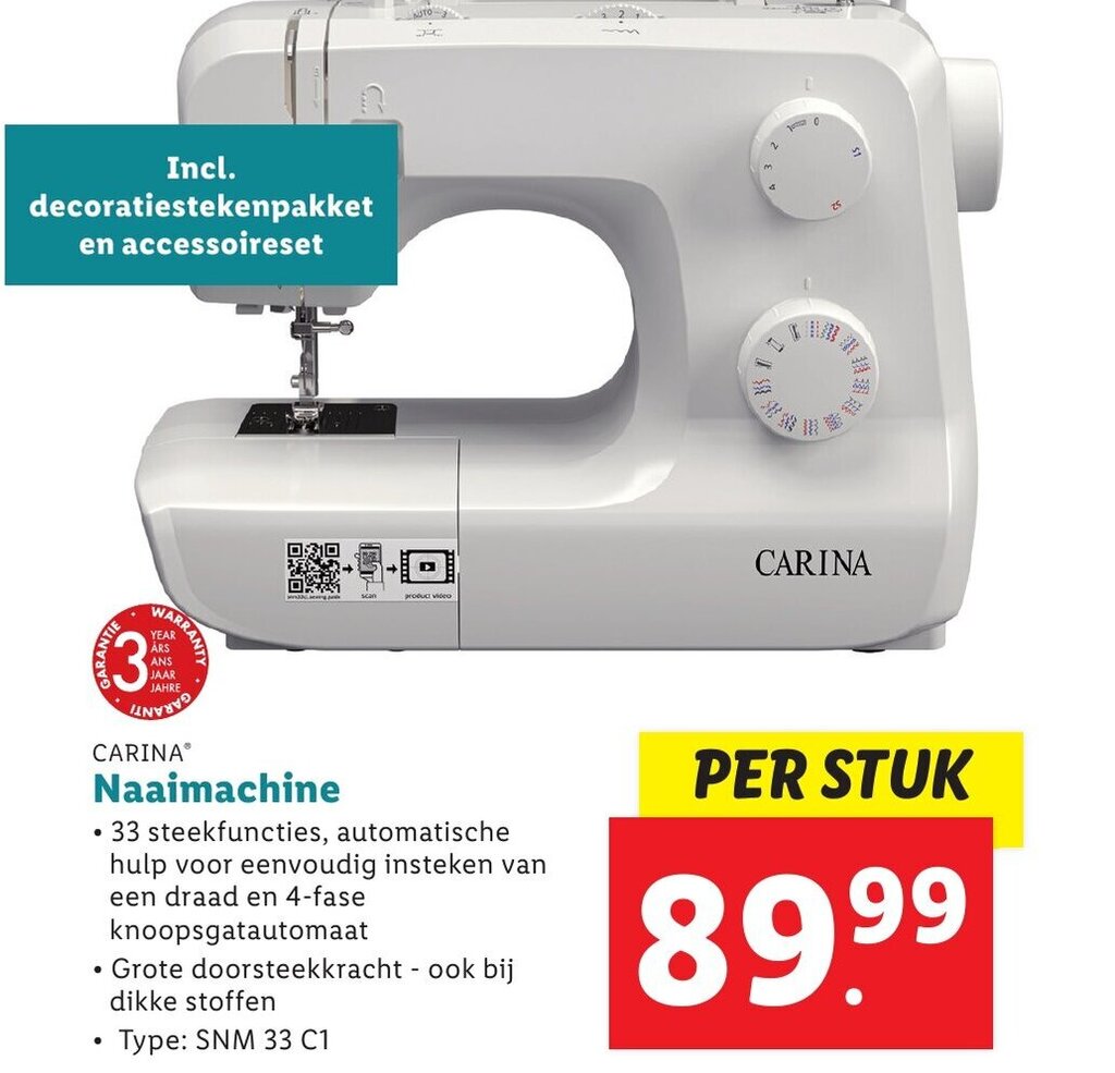 Carina Naaimachine aanbieding bij Lidl