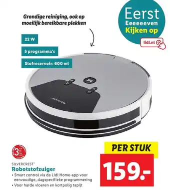 Lidl Silvercrest Robotstofzuiger 22w aanbieding