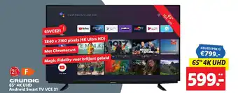 Lidl Grundig 65" 4K UHD Android Smart TV VCE 21 aanbieding