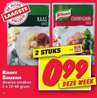 Nettorama Knorr Sauzen aanbieding