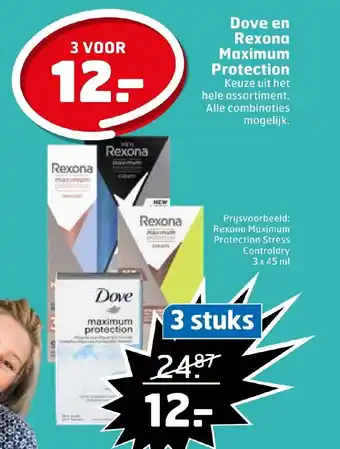 Trekpleister Dove en Rexona Maximum Protection aanbieding