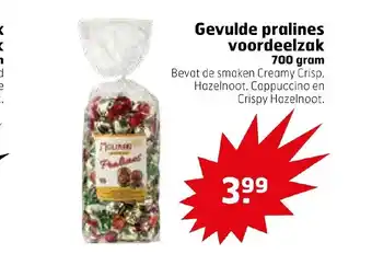 Trekpleister Gevulde pralines voordeelzak 700 gram aanbieding