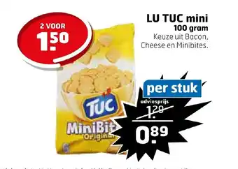 Trekpleister LU TUC mini 100 gram aanbieding