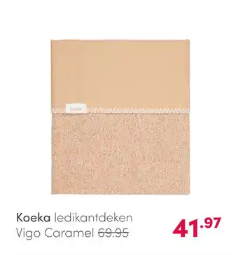 Baby & Tiener Koeka ledikantdeken Vigo Caramel aanbieding