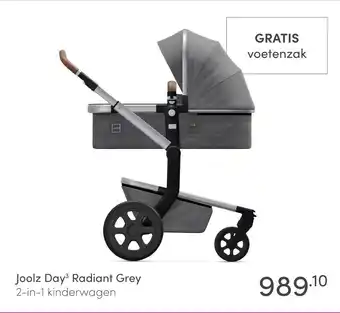 Baby & Tiener Joolz Day Radiant Grey 2-in-1 kinderwagen aanbieding