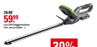 Karwei Lux 20V heggenschaar incl. accu+lader aanbieding