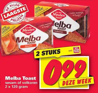 Nettorama Melba Toast aanbieding