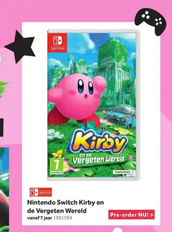 Intertoys Nintendo Switch Kirby en de Vergeten Wereld 7 jaar aanbieding