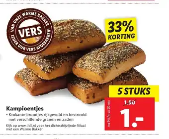 Lidl Kampioentjes 5 stuks aanbieding