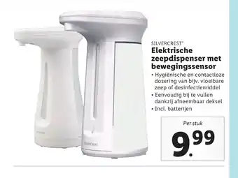 Lidl Silvercrest Elektrische zeepdispenser met bewegingssensor per stuk aanbieding