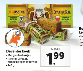 Lidl Deventer koek 240 g 12 stuks aanbieding