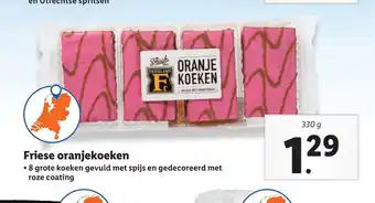 Lidl Friese oranjekoeken 330 g aanbieding