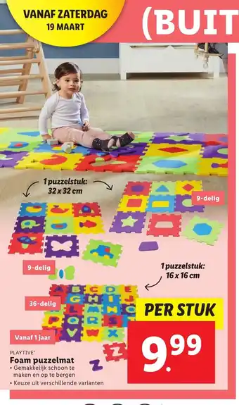 Lidl Playtive Foam puzzelmat per stuk aanbieding