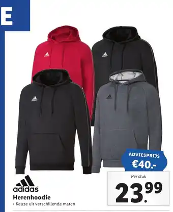 Lidl Adidas Herenhoodie per stuk aanbieding