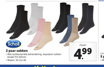 Lidl Scholl 2 paar sokken 2 paar aanbieding