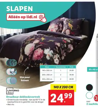 Lidl Draaibaar dekbedovertrek 140 x 200 cm aanbieding